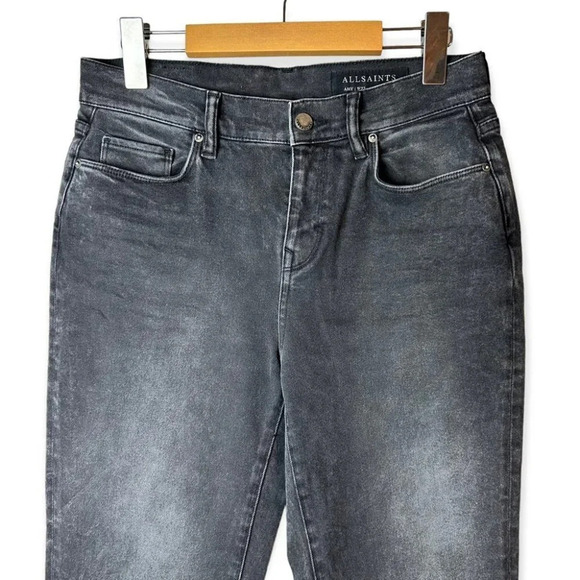All  Saints Black Amy Girlfriend Jeans 27 - Picture 3 of 8